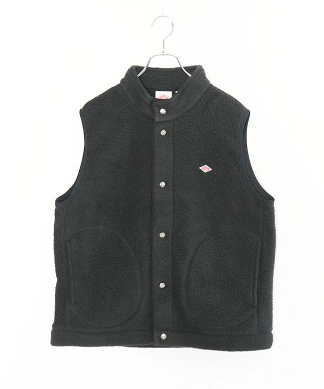 ◇DANTON(ダントン) DOUBLE FACE BOA STAND COLLAR VESTT ダブル