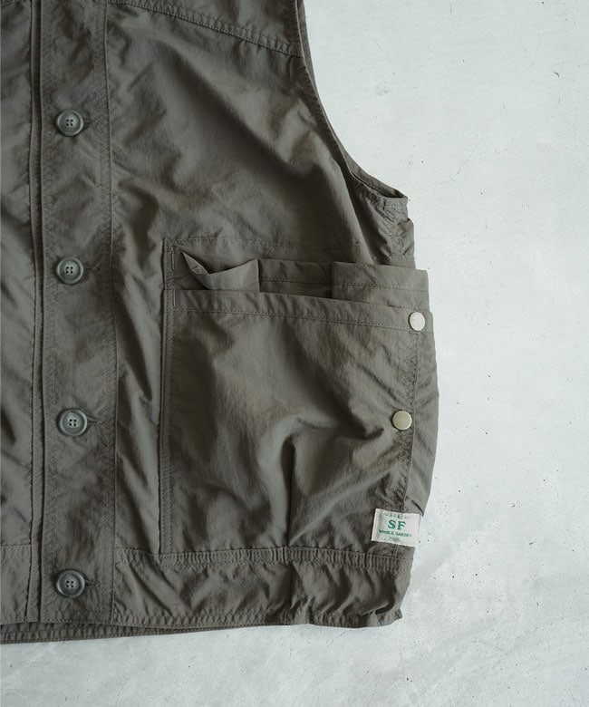 SASSAFRAS(ササフラス) OVERGROWN HIKER VEST-NYLON RIPSTOP オーバー