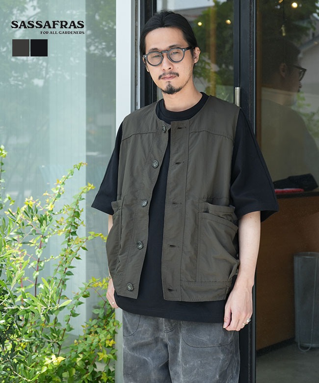 SASSAFRAS(ササフラス) OVERGROWN HIKER VEST-NYLON RIPSTOP オーバー