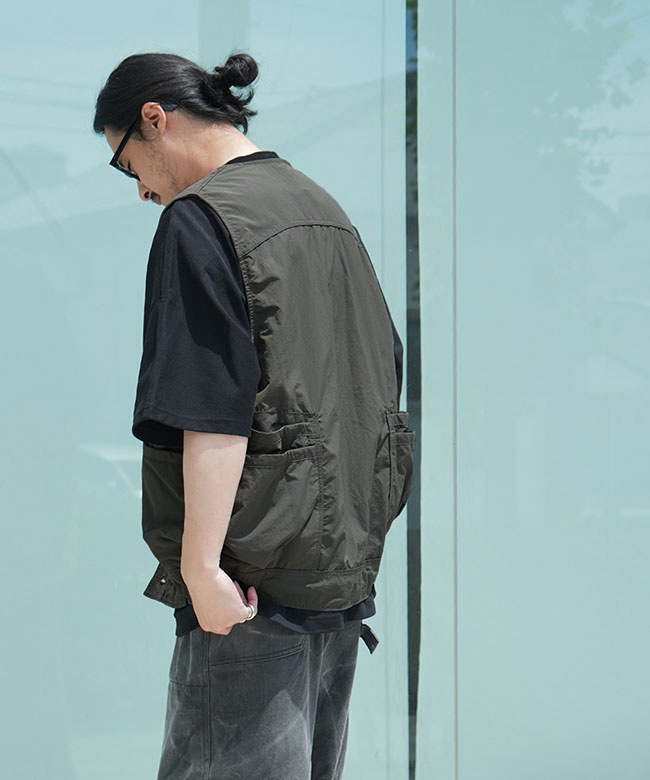 SASSAFRAS(ササフラス) OVERGROWN HIKER VEST-NYLON RIPSTOP オーバー