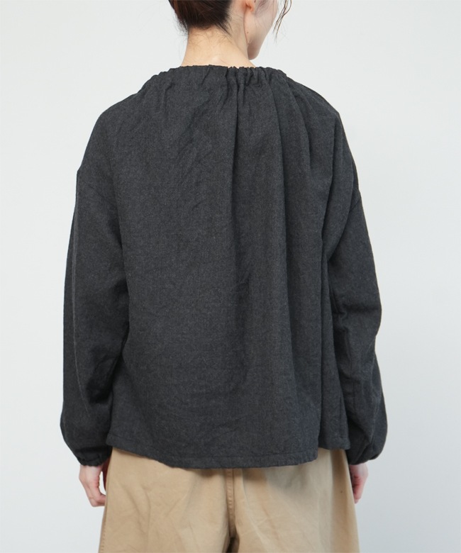 SALE 50%OFF】prit(プリット) 2/48ウール綾織 ゴムギャザー2way 
