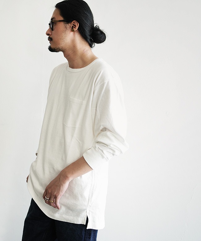 nonnative DWELLER HENLEY NECK L/S TEE 白 nonnative DWELLER L/S HENRY NECK TEE COTTON JERSEY NN-C4710 公式通販