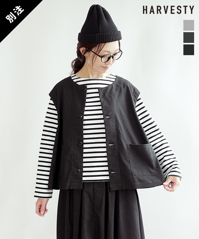 CW0325] HARVESTY(ハーベスティ) 別注 TRボレロベスト BOLERO