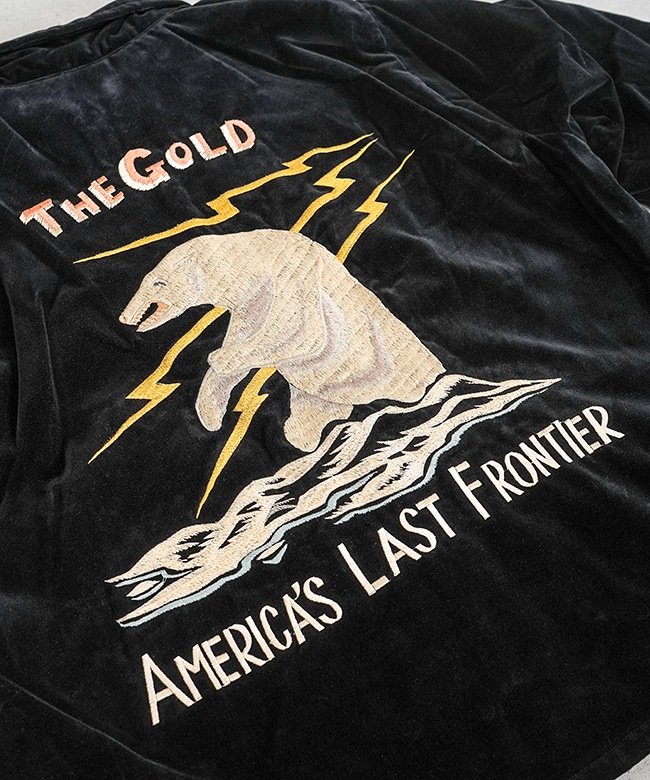 GL15678]gold(ゴールド) VELVETEEN ALASKA JACKET ベルベティーン
