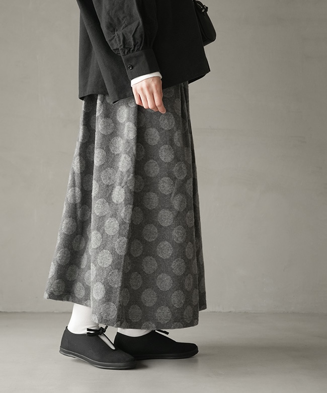 WOODY HOUSE ウッディーハウス　ドットジャガータックドロースカート SALE 50%OFF】 NATURAL LAUNDRY(ナチュラルランドリー) ドット