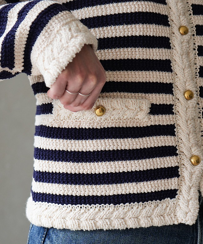 THE SHINZONE(ザ シンゾーン) CROCHET KNIT JACKET クロシェニット