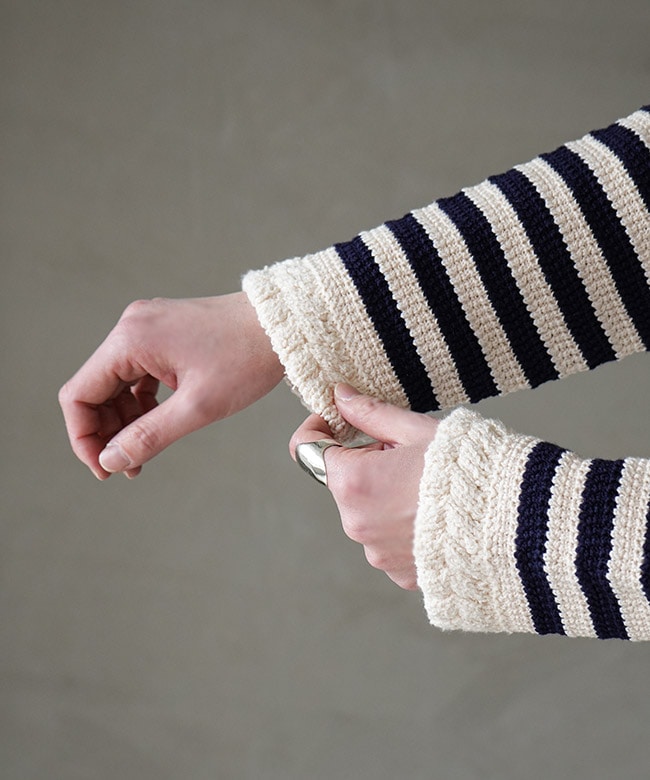 26SMSNI04]THE SHINZONE(ザ シンゾーン) CROCHET KNIT JACKET クロシェ