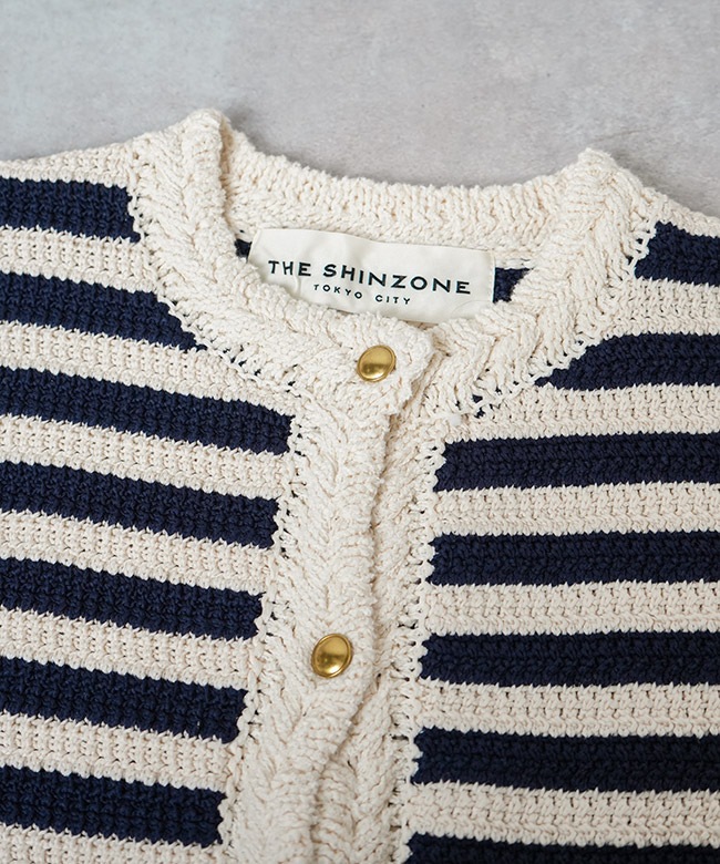 THE SHINZONE(ザ シンゾーン) CROCHET KNIT JACKET クロシェニット