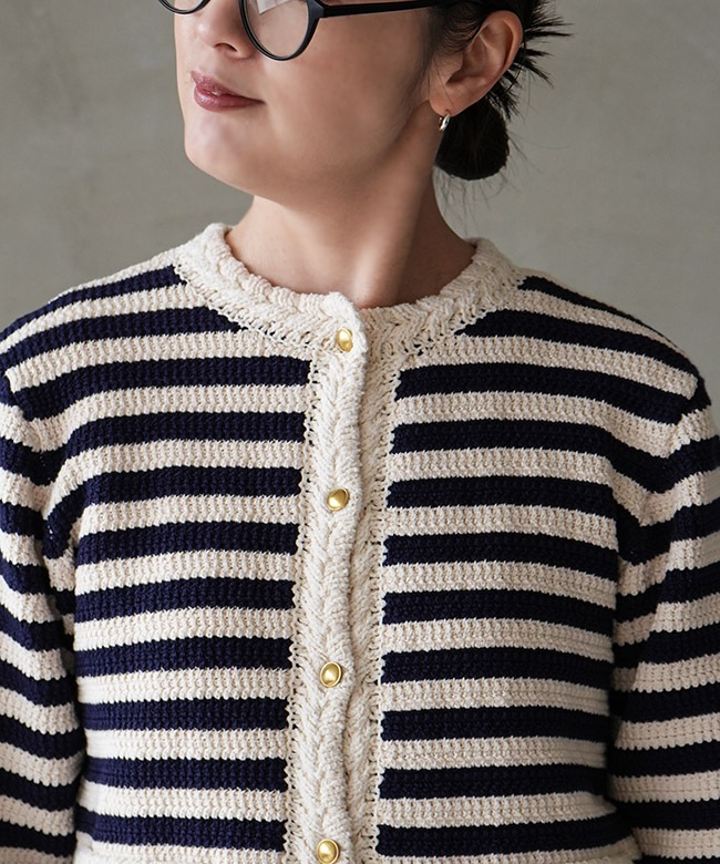 THE SHINZONE(ザ シンゾーン) CROCHET KNIT JACKET クロシェニット