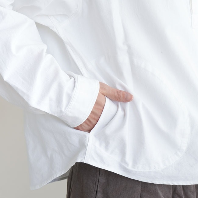 DANTON(ダントン)PLAIN OXFORD ROUND COLLAR PULLOVER WIDE SHIRT/丸襟