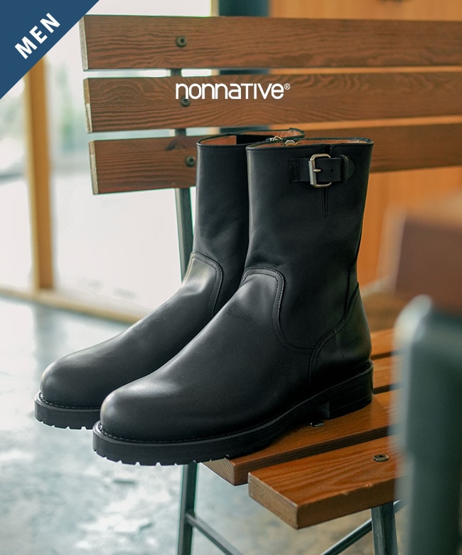 靴 nonnative NN-F3603CARPENTER ZIP UP BOOTS nonnative(ノンネイティブ)WORKER ZIP UP BOOTS COW LEATHER ワーカー