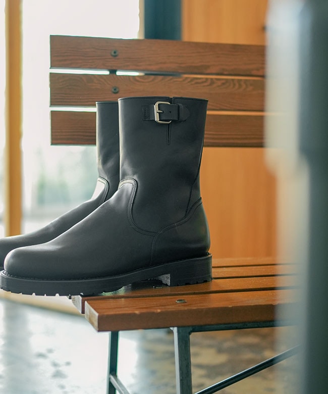 ふわメン nonnative(ノンネイティブ)WORKER ZIP UP BOOTS COW LEATHER ワーカー