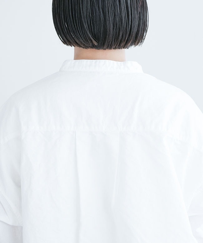 prit プリット　ホワイト　ノーカラービッグシャツ　size F 楽天市場】prit(プリット)リネンコットンシーチングスタンド