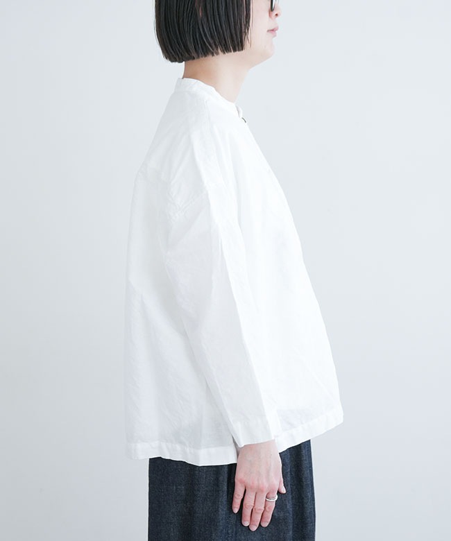 P81426]prit(プリット) リネンコットンシーチング スタンドカラー