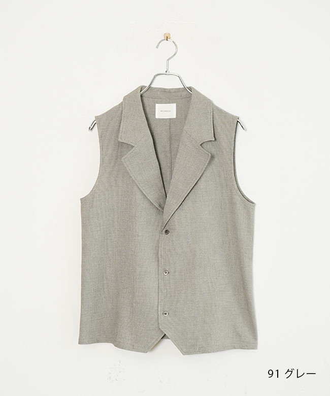 SALE 50%OFF】MIDIUMISOLID(ミディウミソリッド) テーラードジレ