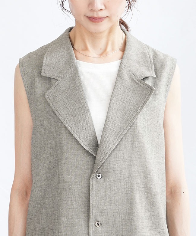 SALE 50%OFF】MIDIUMISOLID(ミディウミソリッド) テーラードジレ