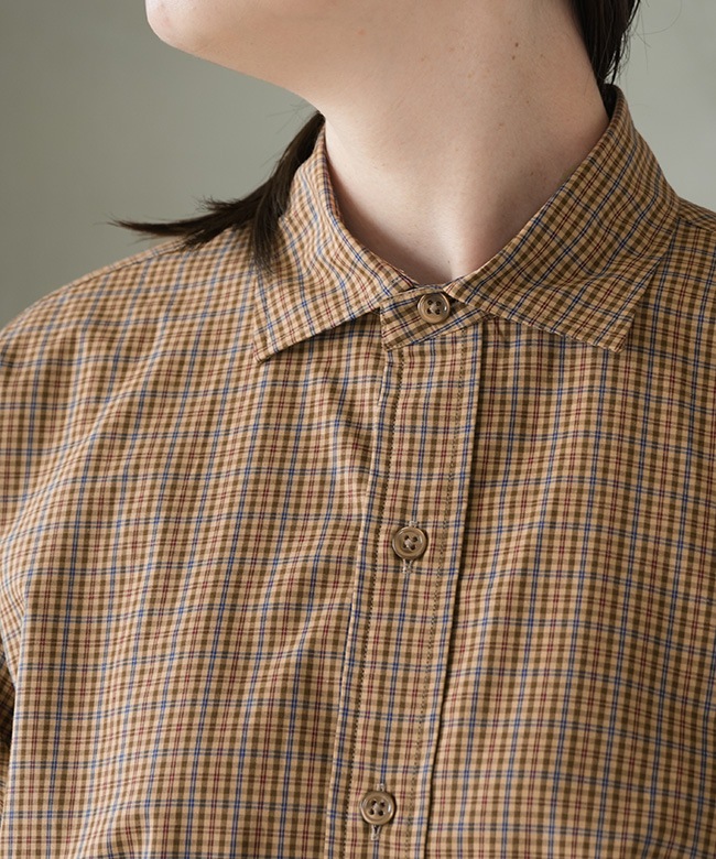 25AMSBL06]THE SHINZONE(ザ・シンゾーン)PECK CHECKED SHIRT ペック