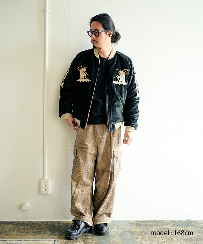 「テーラー東洋」アラスカジャンL‗山羊×アラスカ地図 TAILOR TOYO テーラー東洋 TT15792-119 スカジャン 別珍