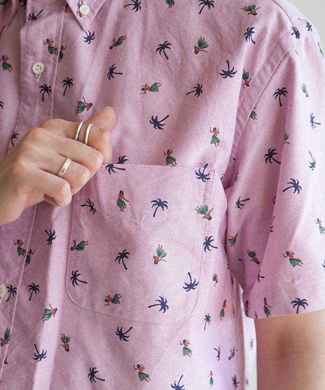 ハンガー付属】SUN SURF(サンサーフ) COTTON OXFORD B.D. SHIRT “HULA