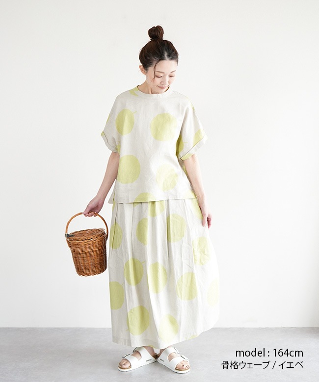 NATURAL LAUNDRYリネンpommeドットドルマンシャツプルオーバー NATURAL LAUNDRY(ナチュラルランドリー) リネンpommeドットドルマンT