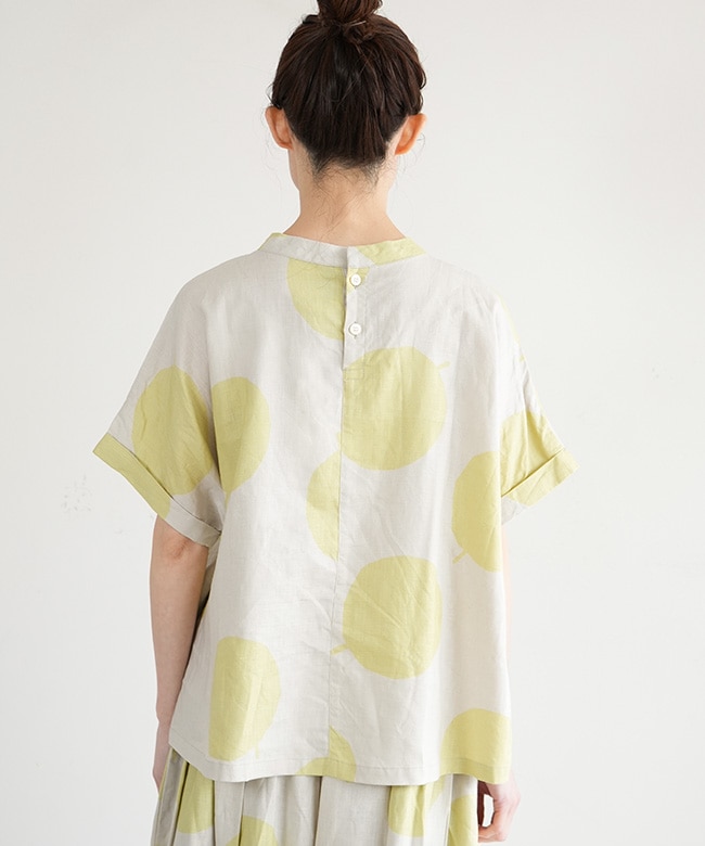 7251T-003] NATURAL LAUNDRY(ナチュラルランドリー) リネンpommeドット