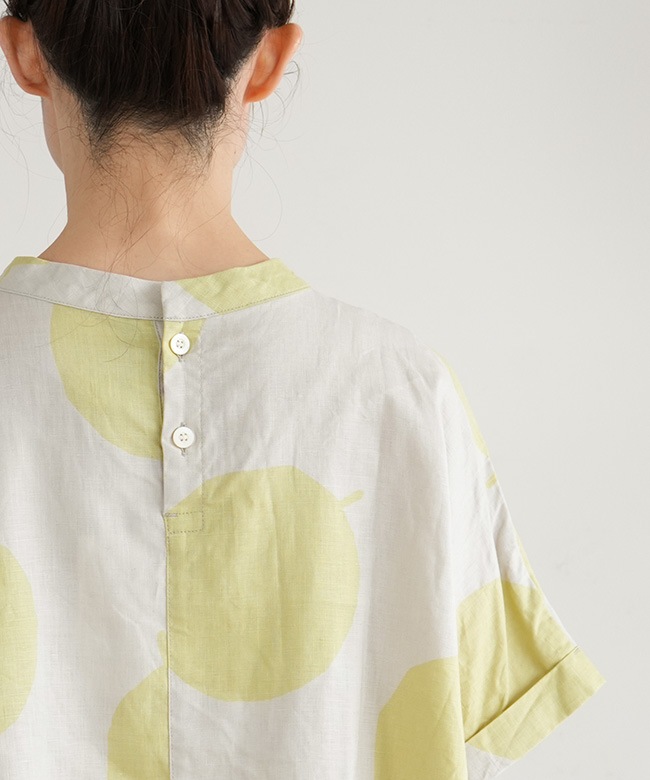 NATURAL LAUNDRY(ナチュラルランドリー) リネンpommeドットドルマンT