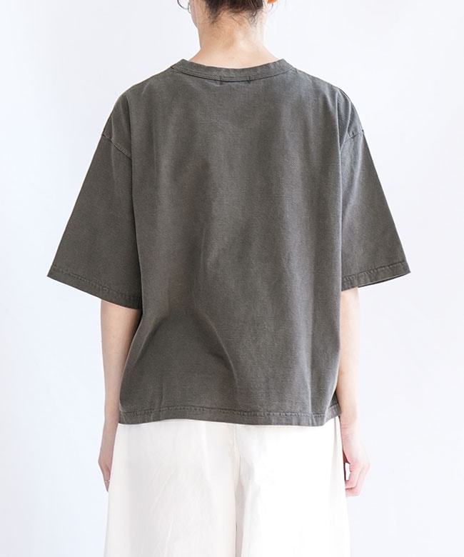 SOLAMONAT(ソラモナ) ピグメントTシャツ　グレー ◇[SMA-PIG-TSH]SOLAMONAT(ソラモナ) ピグメント加工ビッグ