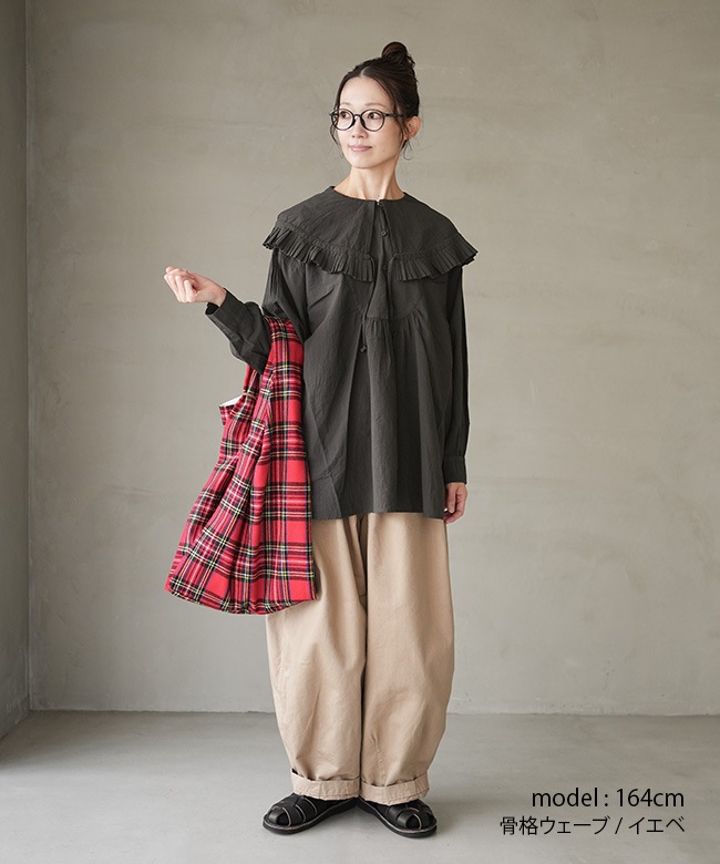 SALE 20%OFF】[TB25302] tumugu(ツムグ) ふわふわコットン フリル