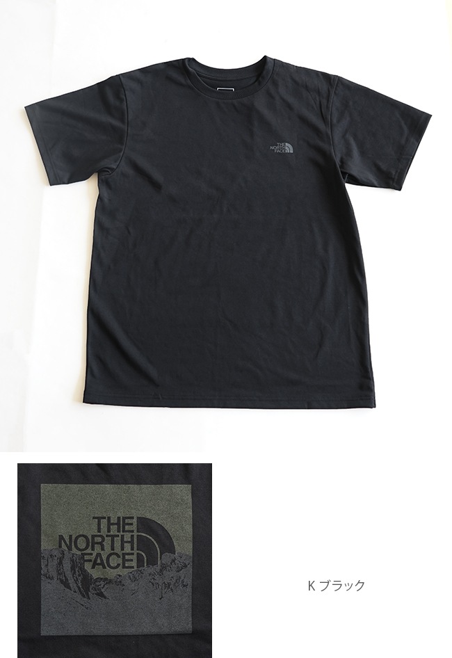 韓国 ノースフェイス　ダメージ Tシャツ　グレー　S 新品　ウォッシュ加工　M 大人気】男女兼用 ノースフェイス ロゴ ステッチ Tシャツ グレー M
