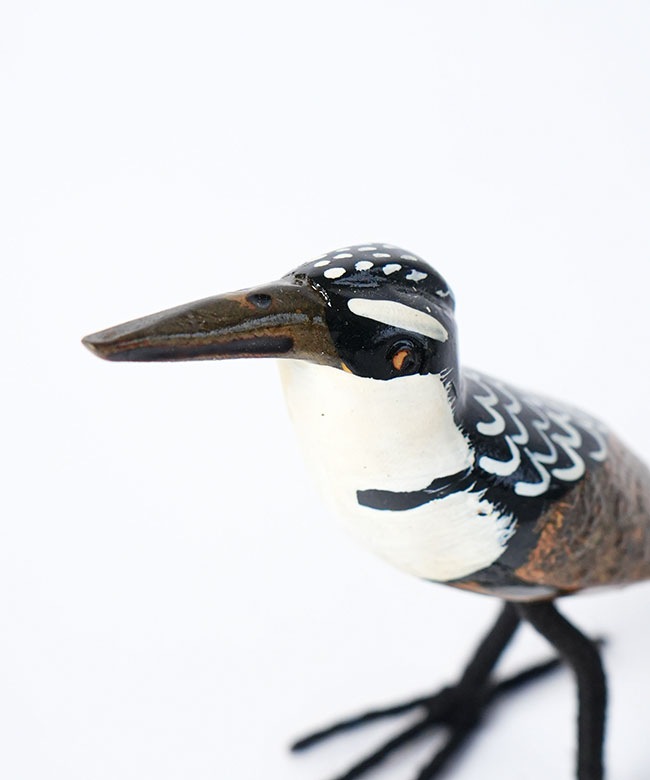 wk16113-05] AFRICANSQUARE(アフリカンスクエアー) 木製鳥 脚付き小