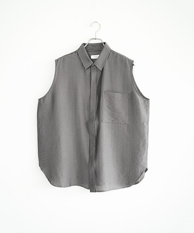 howdy.ノースリーブシャツ Forte tシャツ Side Slit Zip No-sleeve T-shirts/ジップノースリーブT