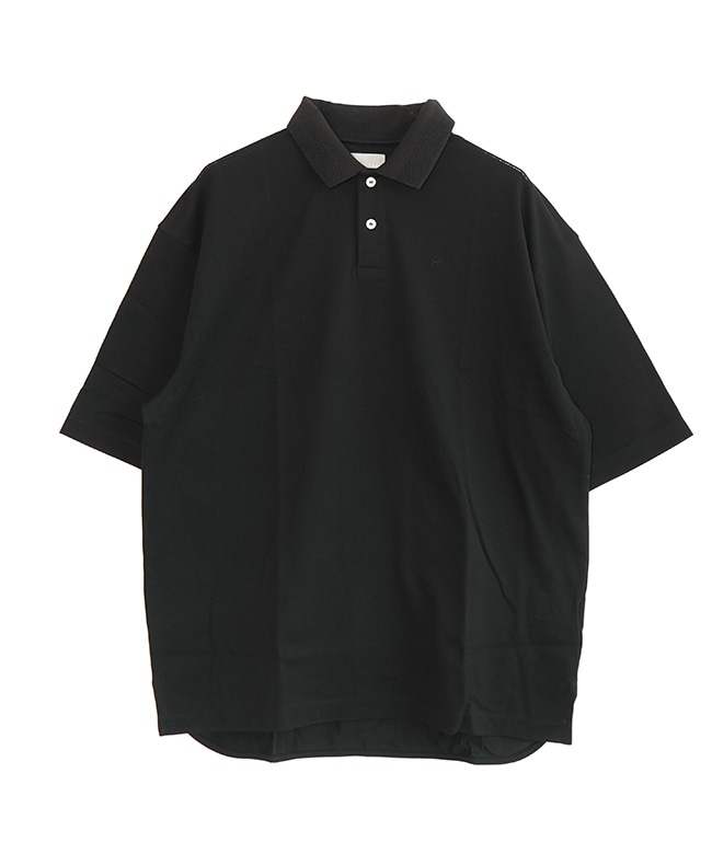 Pedestal ポロシャツ M 黒 Curly&Co.(カーリー) GIZA COTTON PIQUE POLO SHIRT ギザコットンピケ
