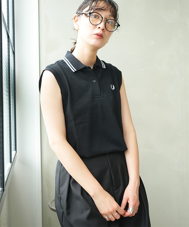 FRED PERRY(フレッドペリー) SLEEVELESS FRED PERRY SHIRT スリーブ