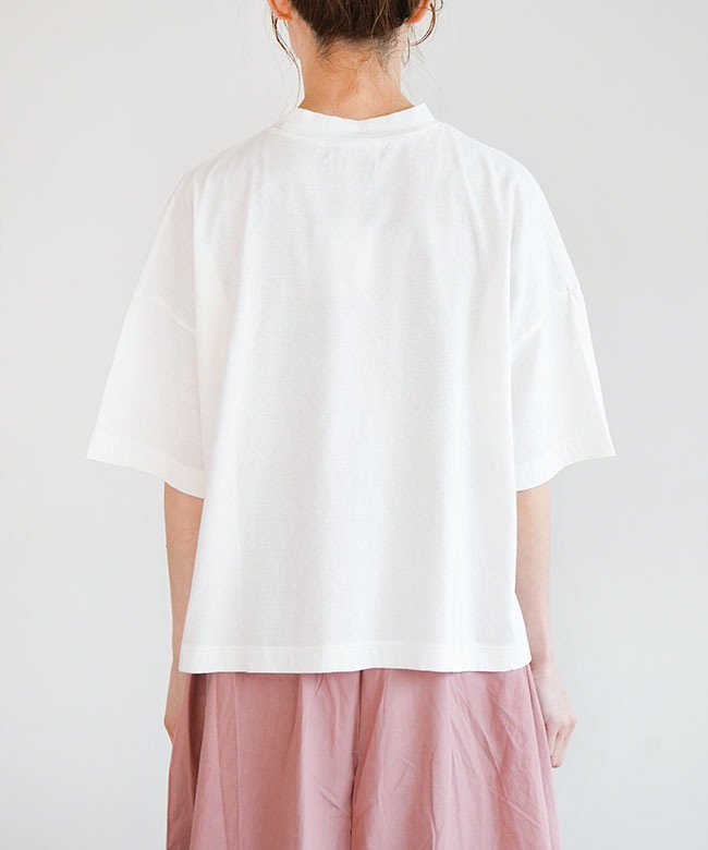 tumugu(ツムグ) ラフィ天竺プリントT -Little- Tシャツ ロゴT プル 