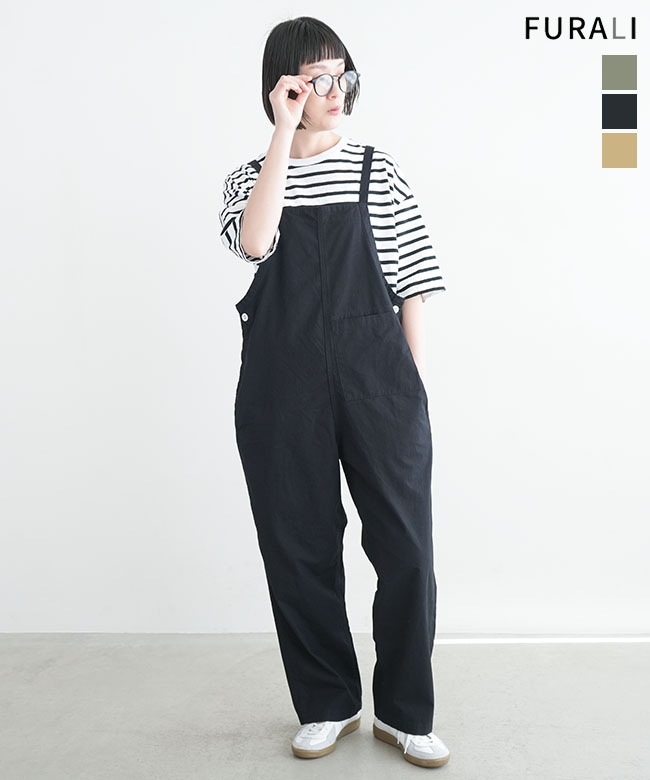 24PT003A]FURALI(フラリ) 馬布ファーマーサロペット パンツ