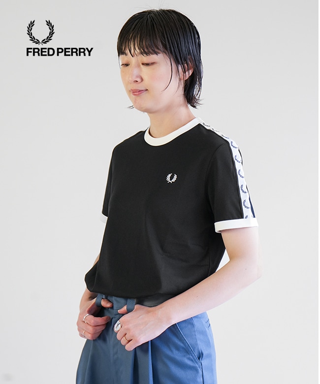 G4620]FRED PERRY(フレッドペリー) Taped Ringer T-Shirt テープ