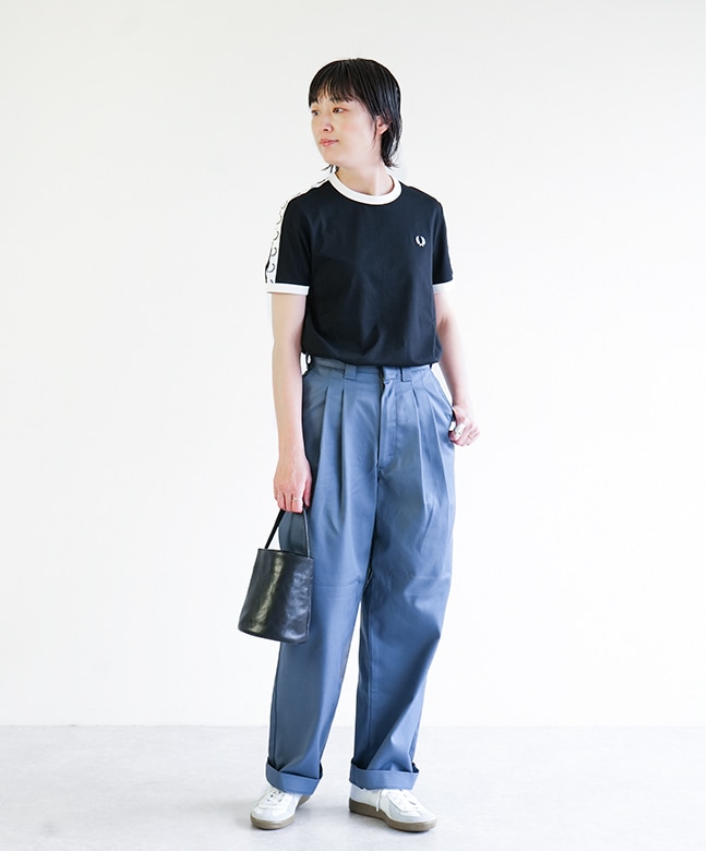 G4620]FRED PERRY(フレッドペリー) Taped Ringer T-Shirt テープ