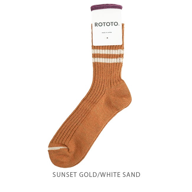 R1468]ROTOTO(ロトト) HEMP ORGANIC COTTON STRIPE SOCKS/ヘンプ