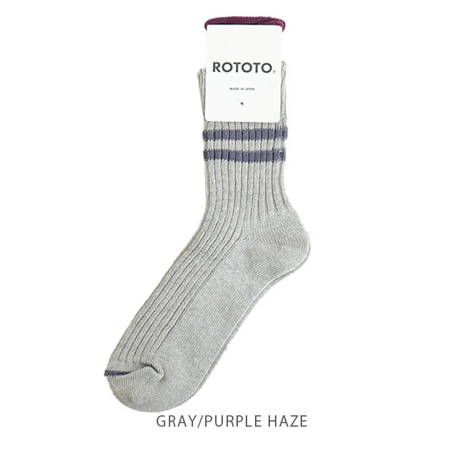 R1468]ROTOTO(ロトト) HEMP ORGANIC COTTON STRIPE SOCKS/ヘンプ