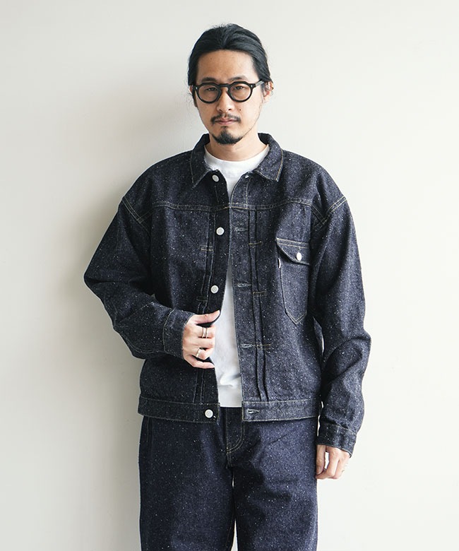 New Manual(ニューマニュアル) #001 T-BACK DENIM JACKET ONE-WASHED T