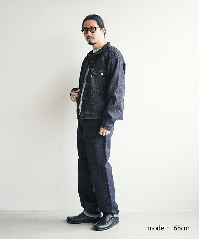 New Manual(ニューマニュアル) #001 T-BACK DENIM JACKET ONE-WASHED T