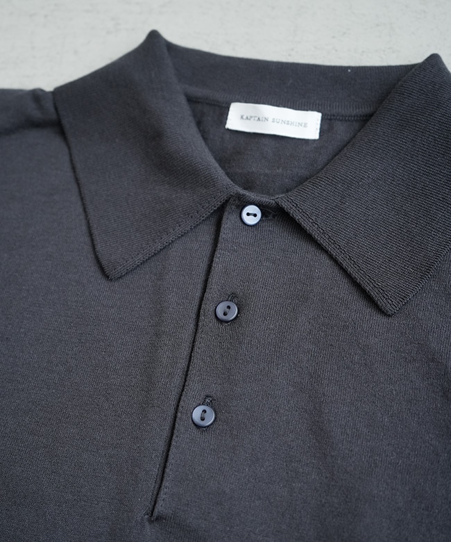 KAPTAIN SUNSHINE(キャプテンサンシャイン) Cotton Knit Poloshirt