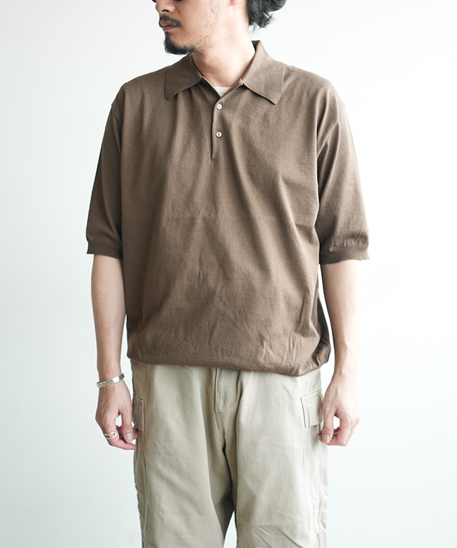 トップス KAPTAIN SUNSHINE Cotton Knit PoloShirt40 KAPTAIN SUNSHINE(キャプテンサンシャイン) Cotton Knit Poloshirt