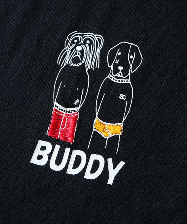 ◎GUARANTEED(ギャランティード) 刺繍 Tシャツ ワンポイント 犬