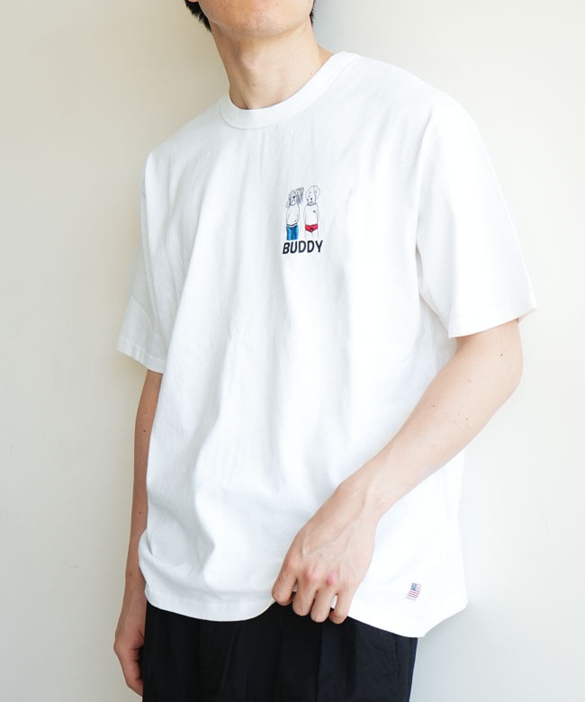 ◎GUARANTEED(ギャランティード) 刺繍 Tシャツ ワンポイント 犬