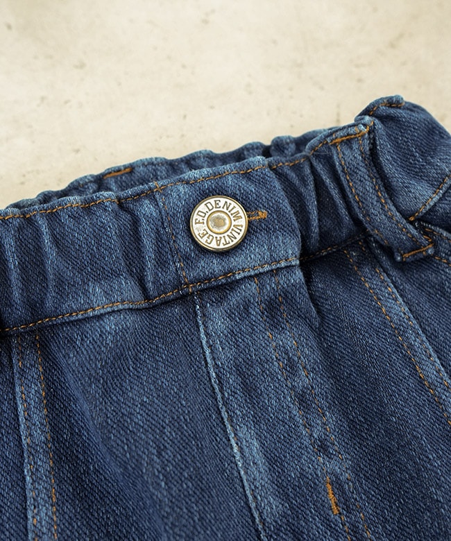 F.O.KIDS(エフオーキッズ) デニムニットパンツ 10分丈 ボトムス ズボン