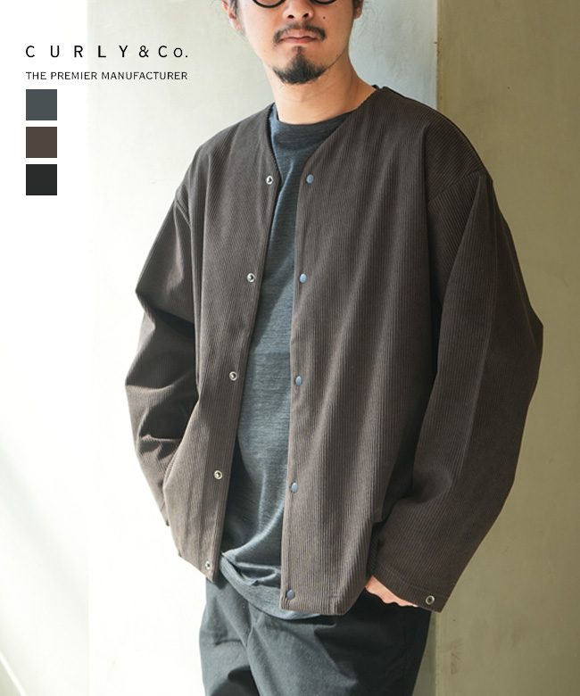 Curly&Co.(カーリー) TRICOT CORDUROY SNAP BUTTON CARDIE トリコット