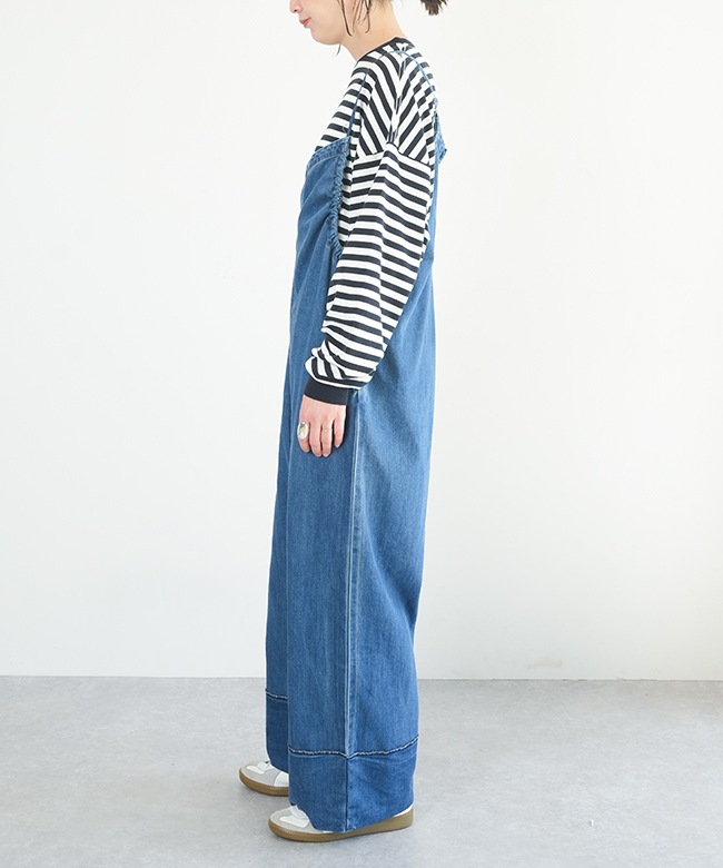 【未使用品】MEYAME DENIM GATHERED ALL IN ONE SALE 30%OFF】[MEY-2020]meyame(メヤメ)DENIM GATHERED ALL IN