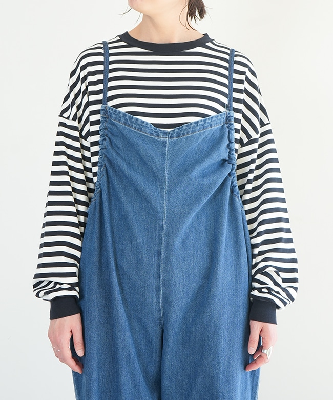 SALE 40%OFF】[MEY-2020]meyame(メヤメ)DENIM GATHERED ALL IN