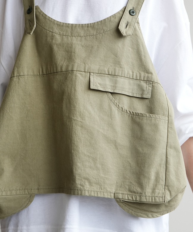 tumugu ツムグ　コットンリネンライトチノ2wayギアベスト　¥16280 TB25131] tumugu(ツムグ) コットンリネンライトチノ2wayギア